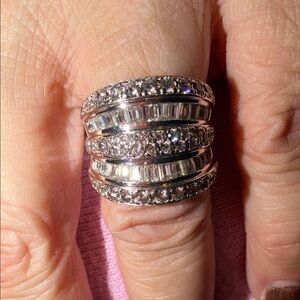 HSN CZ Sterling Silver Ring